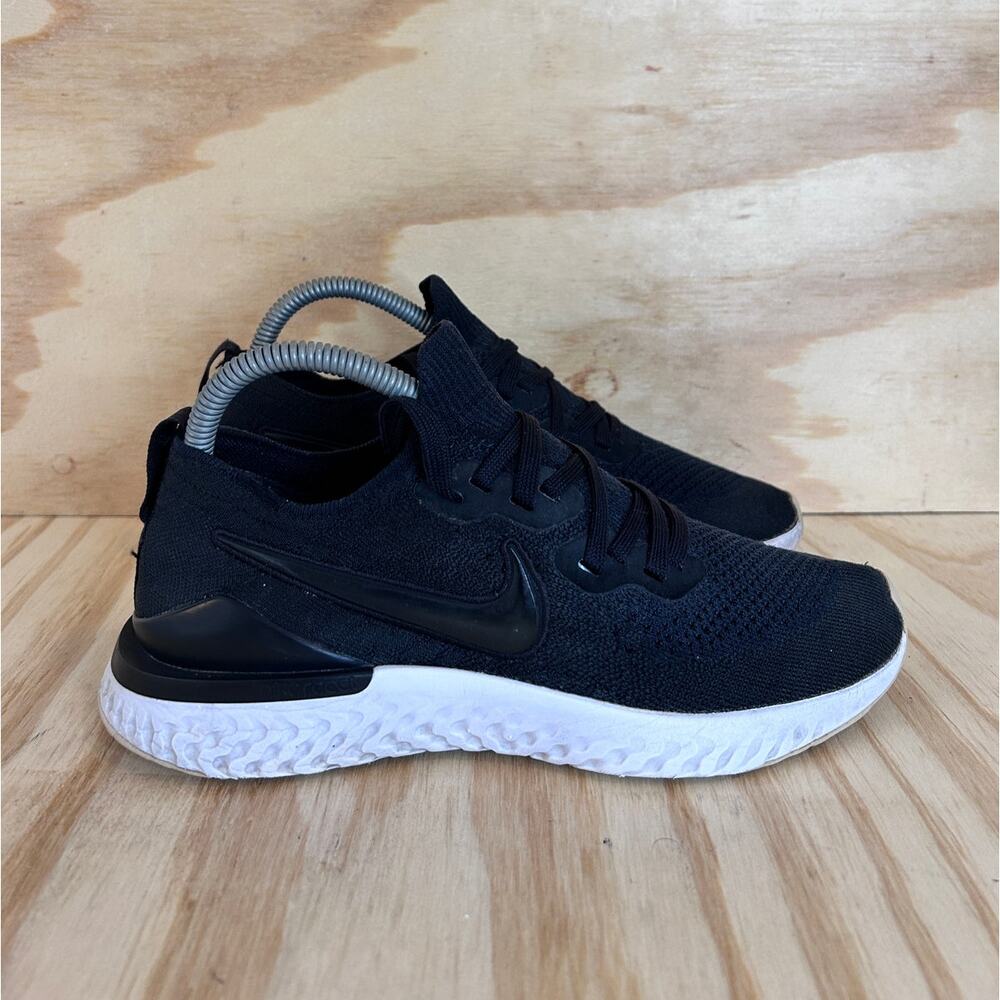 Nike - Epic React Flyknit 2 - Running Shoes - Black - Women's - 6.5 - BQ8927-002